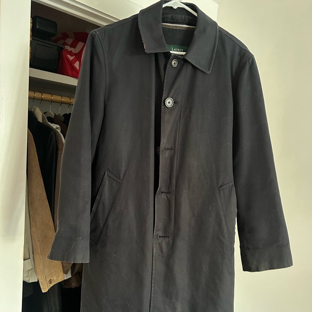 Ralph Lauren Men's Dark Navy Trench Coat